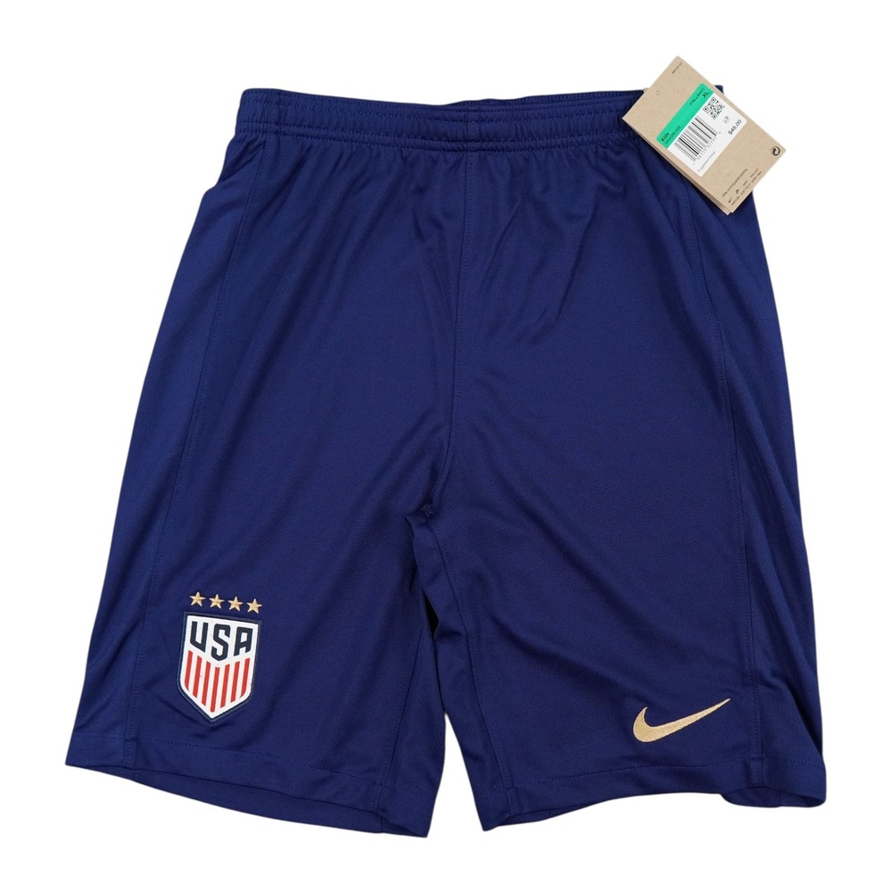Nike Team USA Soccer Shorts Kids XL Blue Dri Fit Athletic Football USMNT Stretch